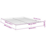 vidaXL Cadre de lit sans matelas chêne fumé 180x200 cm