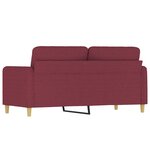 vidaXL Canapé à 2 places Rouge bordeaux 140 cm Tissu