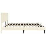 vidaXL Cadre de lit Crème 180 x 200 cm Tissu en velours côtelé