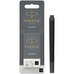 Cartouche d'encre longue QUINK  en blister  noir PARKER