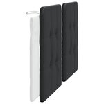 vidaXL Coussin de tête de lit noir et blanc 180 cm similicuir