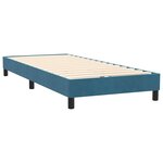 vidaXL Sommier à lattes de lit et matelas et LED bleu foncé 80x220 cm velours