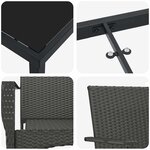 vidaXL Ensemble de salle à manger pour jardin 9 Pièces Noir polyrotin