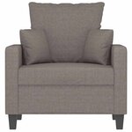 vidaXL Fauteuil Taupe 60 cm Tissu