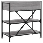 vidaXL Table console sonoma gris 75x34 5x75 cm bois d'ingénierie