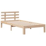 vidaXL Lit bibliothèque sans matelas 90x190 cm bois de pin massif