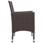 vidaXL Ensemble de salle à manger de jardin 11 Pièces Marron
