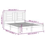 vidaXL Cadre de lit sans matelas 160x200 cm bois massif de pin