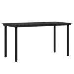 vidaXL Ensemble à manger de jardin coussins 7 Pièces Marron/noir