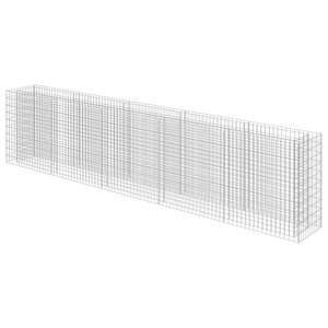 vidaXL Lit surélevé à gabion Acier galvanisé 450x50x100 cm