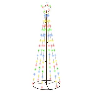 vidaXL Arbre de Noël cône 108 LED Colorées 70x180 cm