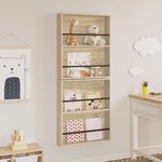 vidaXL Étagère à magazines 2 Pièces Chêne Sonoma 60 x 12 x 70 cm