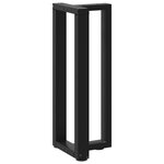 vidaXL Pieds de table console en T  2 pièces  noir  38 x 25 x (72-73) cm  acier