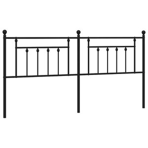vidaXL Tête de lit de remplacement métal noir 193 cm