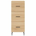 vidaXL Buffet haut Chêne sonoma 34 5x34x180 cm Bois d'ingénierie