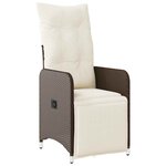 vidaXL Ensemble de bistro de jardin 9 Pièces coussins marron poly rotin