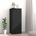 vidaXL Armoire murale suspendue Noir 34 5x34x90 cm Bois d'ingénierie
