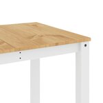 vidaXL Table à manger Panama blanc 160x80x75 cm bois massif de pin