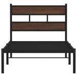 vidaXL Cadre de lit sans matelas avec tête de lit 100x200 cm