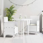 vidaXL Chaise de jardin 2 Pièces Blanc 53 x 49 x 85 cm PP