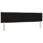 vidaXL Tête de lit LED avec des lumières à LED Noir 200 cm tissu
