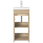 vidaXL Meuble de salle de bain avec évier Chêne Sonoma