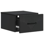 vidaXL Cabinet de chevet mural avec tiroir Noir 34 5 x 33 x 20 cm
