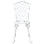 Ensemble de salle à manger de jardin 5 pièces vidaXL en aluminium blanc
