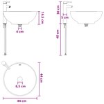 vidaXL Meuble de lavabo mural Gris béton 49 x 44 5 x 66 5 cm