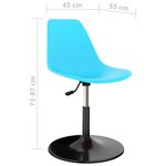 vidaXL Chaises à manger pivotantes lot de 2 bleu PP