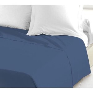Drap plat bleu 240 x 300 cm