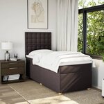vidaXL Sommier à lattes de lit avec matelas Marron foncé 80x200 cm