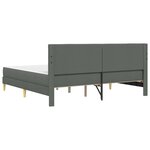 vidaXL Cadre de lit avec matelas Gris foncé 180 x 200 cm Tissu