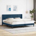 vidaXL Cadre de lit avec tête de lit Bleu 200 x 200 cm Velours