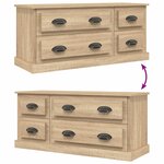 vidaXL Meuble TV chêne sonoma 100x35 5x45 cm bois d'ingénierie