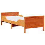 vidaXL Cadre de lit avec matelas extensible Marron 80 x 200 cm
