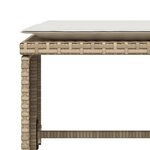vidaXL Chaise de jardin avec tabouret beige résine tressée