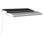 vidaXL Auvent rétractable automatique et poteaux 3 5x2 5 m Anthracite