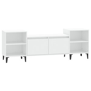 vidaXL Meuble TV Blanc 160x35x55 cm Bois d'ingénierie