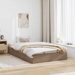 vidaXL Cadre de lit ottoman sans matelas cappuccino 120x190 cm