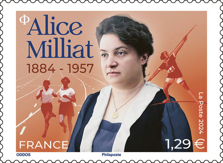 Timbre - Alice Milliat - Lettre verte