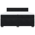 vidaXL Sommier à lattes de lit et matelas Noir 200x200 cm Velours