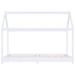 vidaXL Cadre de lit d'enfant Blanc Bois de pin massif 70x140 cm