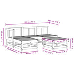 vidaXL Salon de jardin 5 Pièces blanc bois massif de pin