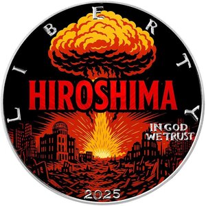 Pièce de monnaie en Argent 1 Dollar g 31.1 (1 oz) Millésime 2025 HIROSHIMA