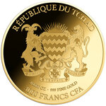 Monnaie MOST FAMOUS CORAL FISH Set 10x1/1000 Oz Or 3000 Francs Chad (PRÉCOMMANDE)