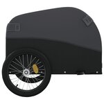 vidaXL Remorque de vélo noir 30 kg fer
