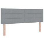 vidaXL Lit à ressorts avec matelas et lumière LED Gris clair 160x200 cm Tissu