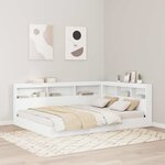 vidaXL Tête de lit de rangement Blanc 160 cm Bois d'ingénierie