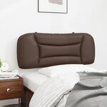 vidaXL Coussin de tête de lit marron 100 cm similicuir
